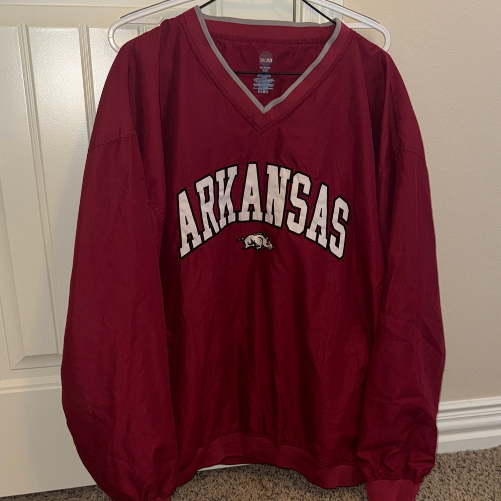 NCAA Red and Gray Pullover Sweatshirt